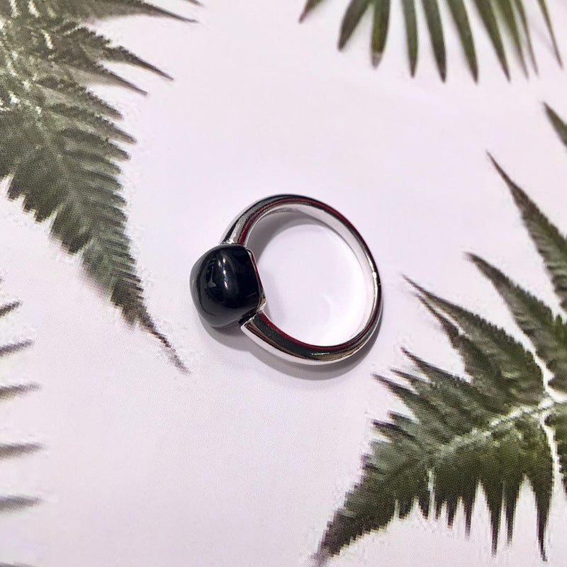 Exotic Copper Geometric Ring For Women Electroplated Metal Jewelry Korean Design Exquisite Accessory Daily Wear