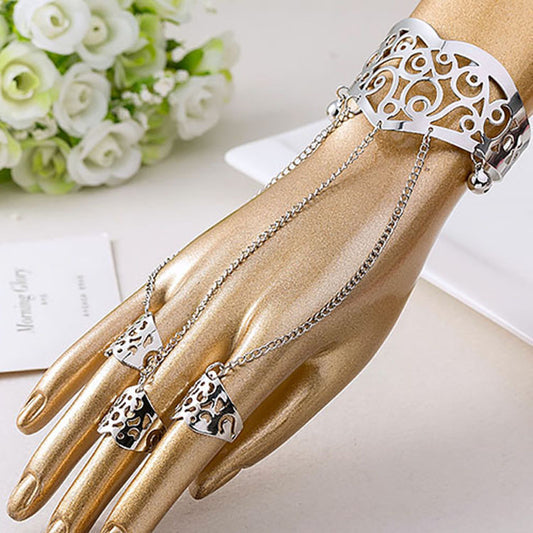 Womens Bracelet And Ring Set Fashion Jewelry Electroplated Silver Tone Jewelry And Gold Tone Jewelry For Womens