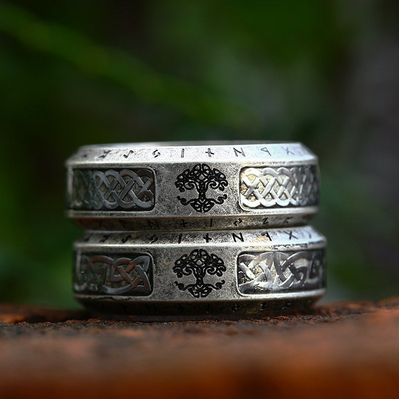 Vintage Tree Of Life Stainless Steel Ring