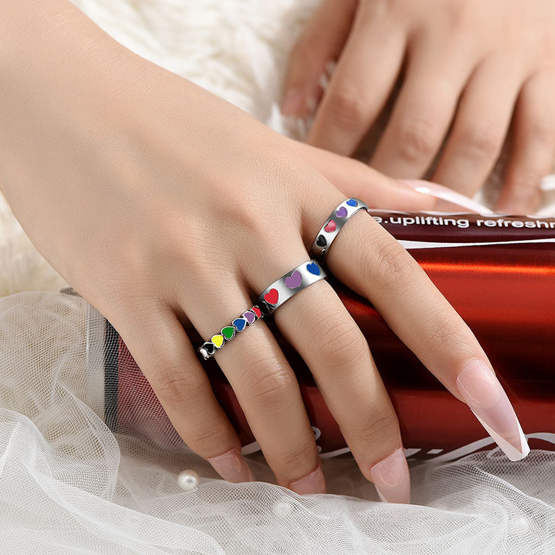 Womens Gold Plated Geometric Ring Set Alloy Fashion Jewelry Elegant Rings Set High Quality For Daily Style Use