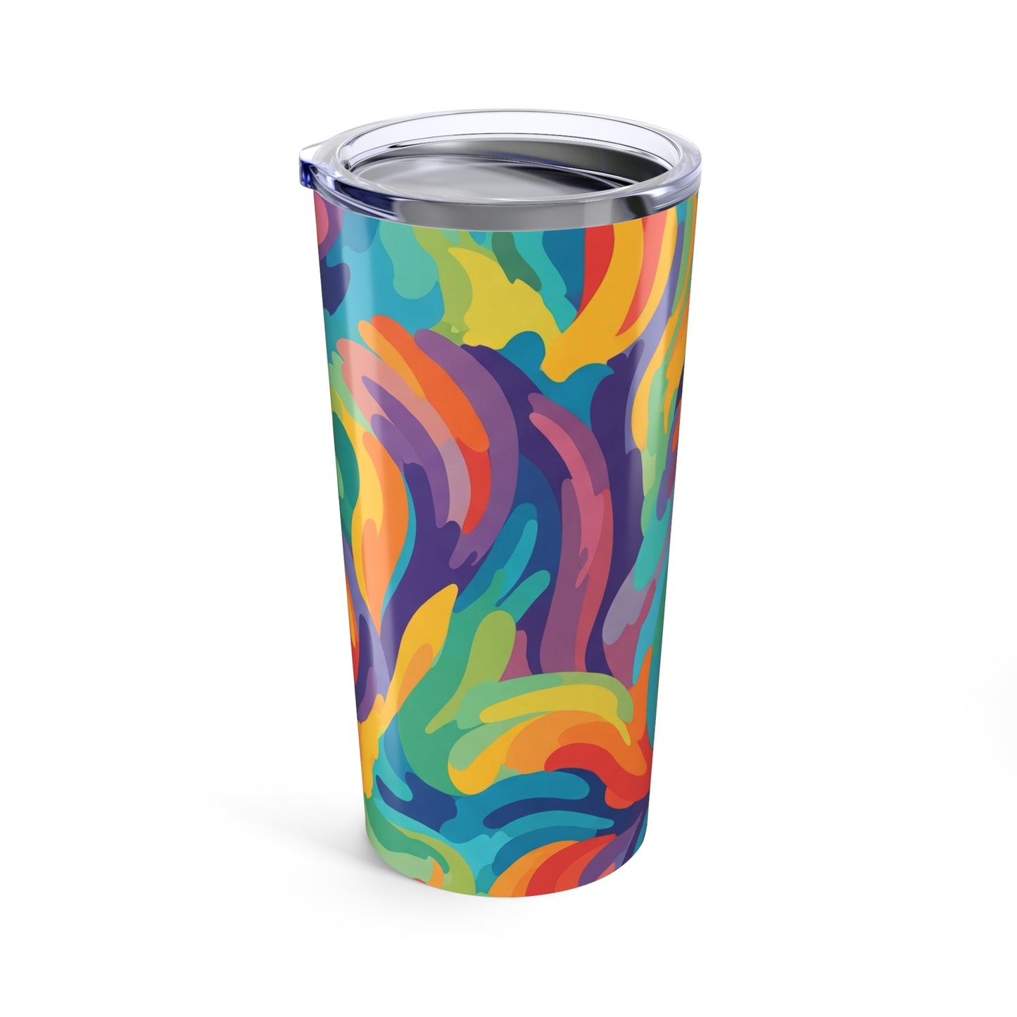 20oz Stainless Steel Tumbler With Printed Artwork Double Wall Vacuum Insulation Spill Resistant Travel Mug For