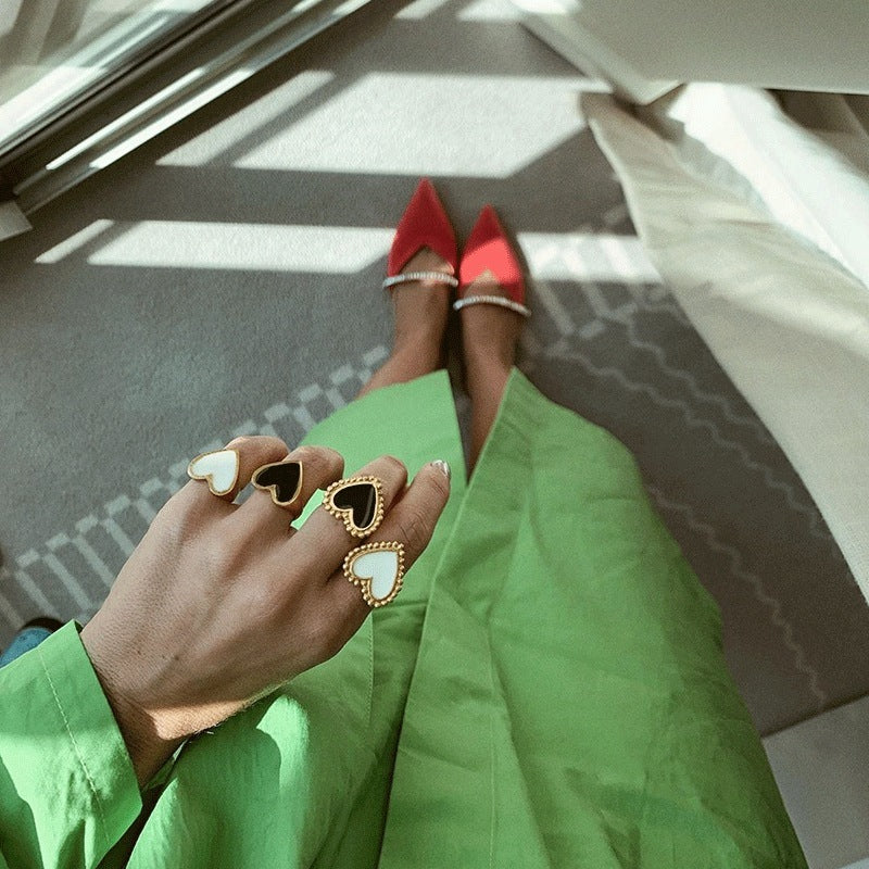 Trendy Love Ring Alloy Lips Design Electroplated European American Style Jewelry Modern Fashion Statement Rings