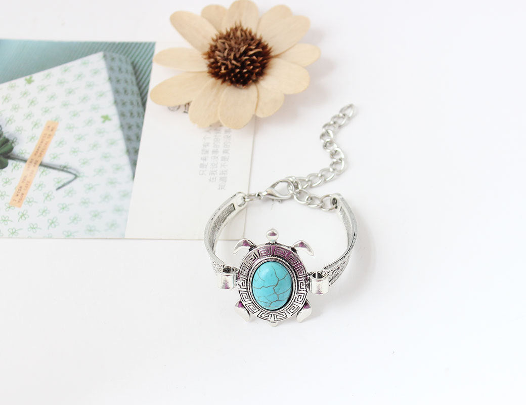 Turquoise Turtle Bracelet For Women Alloy Animal Jewelry Gift Opening Ceremony Travel Anniversary Celebrations