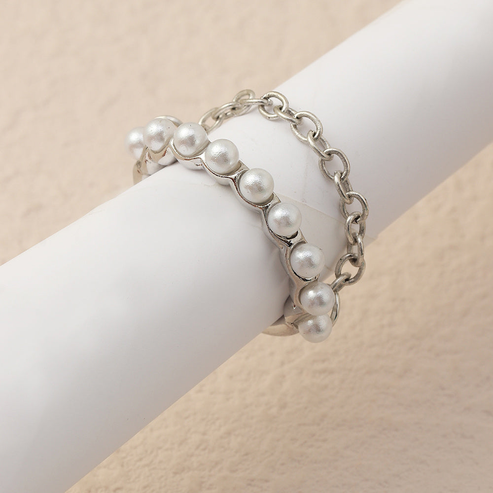 Womens Electroplated Alloy Ring Creative Metal Design For Everyday Wear Simple Band Ring Natural Fashion Jewelry