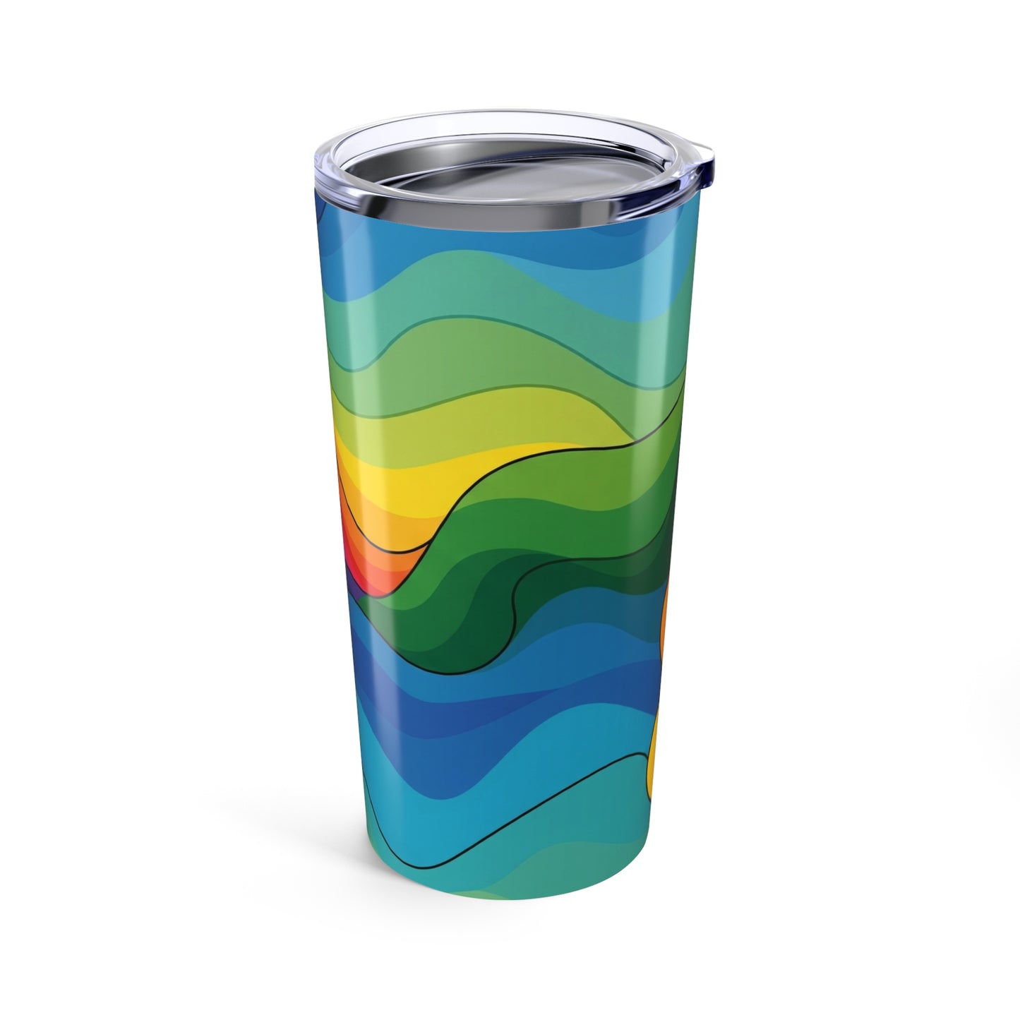 20 Oz Stainless Steel Tumbler Printed With Double Wall Insulation Spill Resistant Lid For Hot Or Cold Beverages