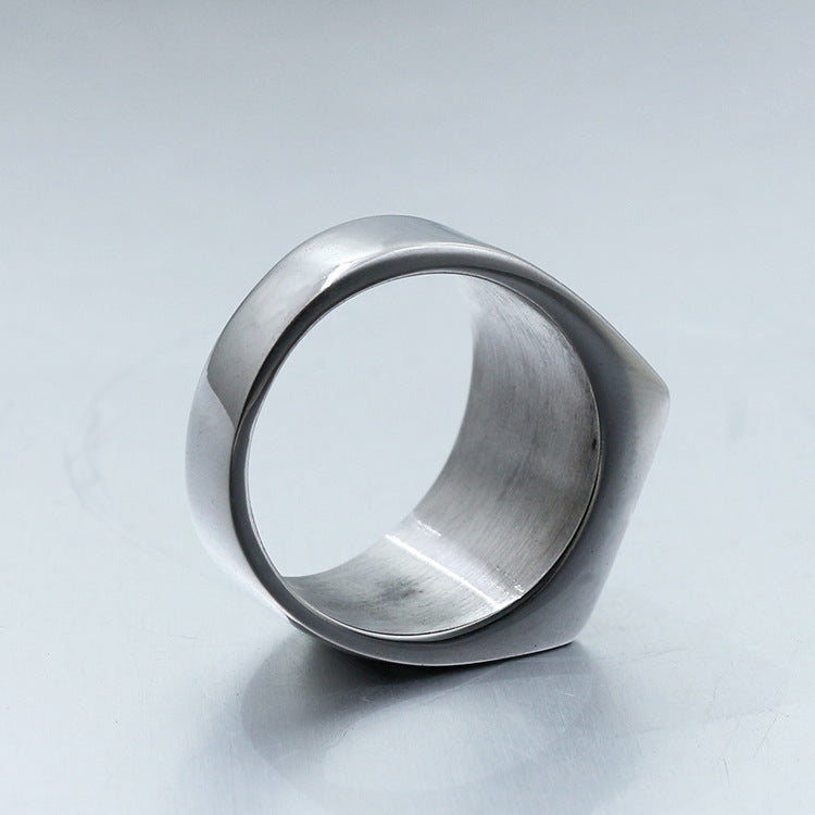 Unisex Pentagram Ring Vintage Alloy Jewelry Electroplated Silver Finish Fashion Accessory Gift For All Jewelry