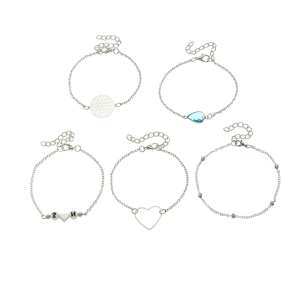 Womens Alloy Bracelet Set Electroplated Jewelry Bangles