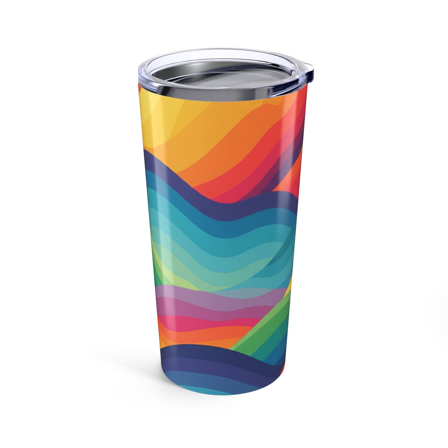 20 Ounce Steel Coffee Mug Double Wall Insulated Spill Resistant BPA Free With Vivid Graphic Art For Hot Cold Drinks