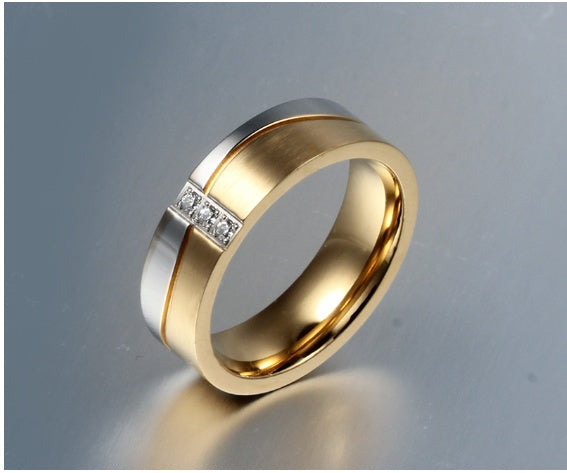 Titanium Steel Couple Ring For Lovers Durable Stainless Wedding Band Set For Couples Ultra Smooth Edges Design