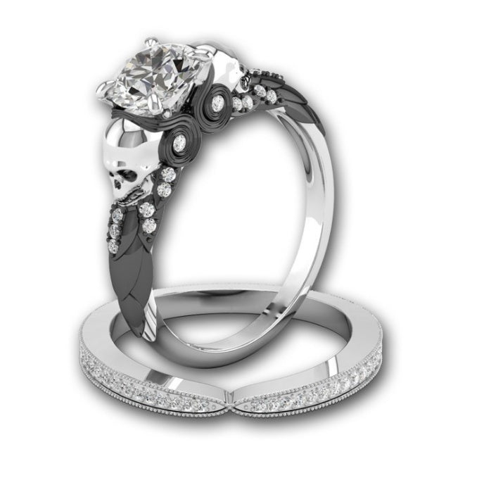 Two Tone Alloy Ring Gold Plated Inlaid Gems And Semi Precious Stones Fashion Jewelry For Women Size 6 7 8 9 10