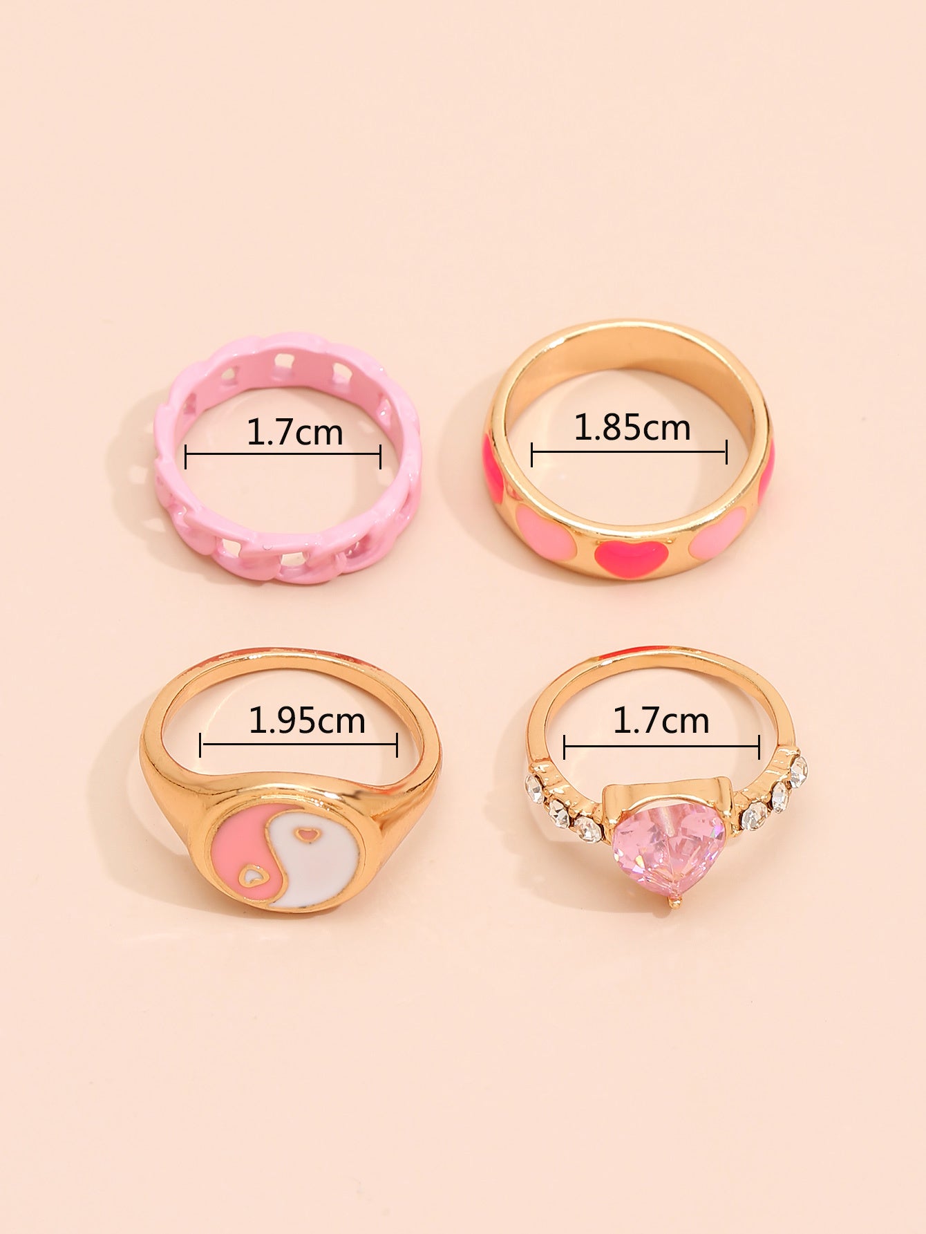 Womens Fashion Ring Set Irregular Zinc Alloy Electroplated Rings Trendy Stylish Rings For Women Wild Ring Ring