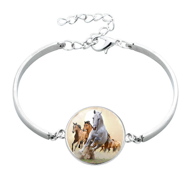 Unisex Horse Bracelet Electroplated Alloy Zodiac Design Jewelry Gift For Promotions Versatile Gift Accessory UK