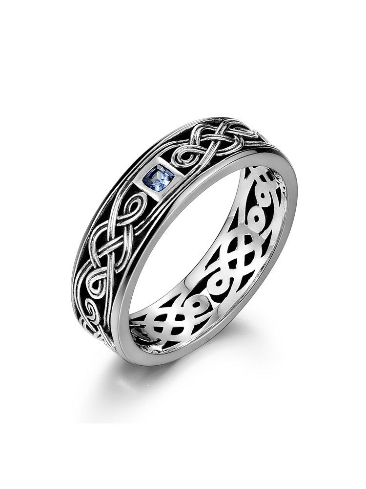 Mens Copper Ring Vintage Geometric Retro Square Ring Simple Stylish Adjustable Electroplated Finish Unisex Chic