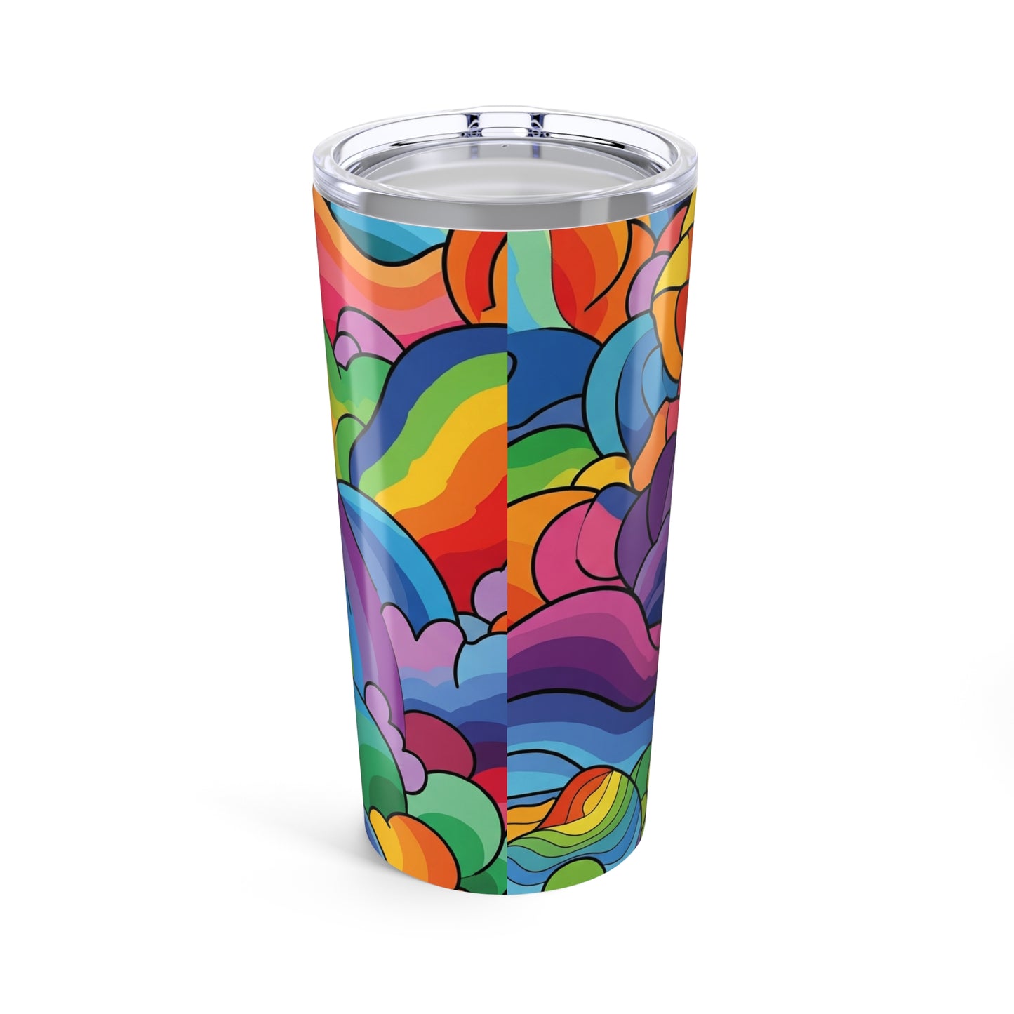 20oz Stainless Steel Travel Mug With Printed Artwork Design Double Wall Vacuum Insulation Spill Resistant Safe