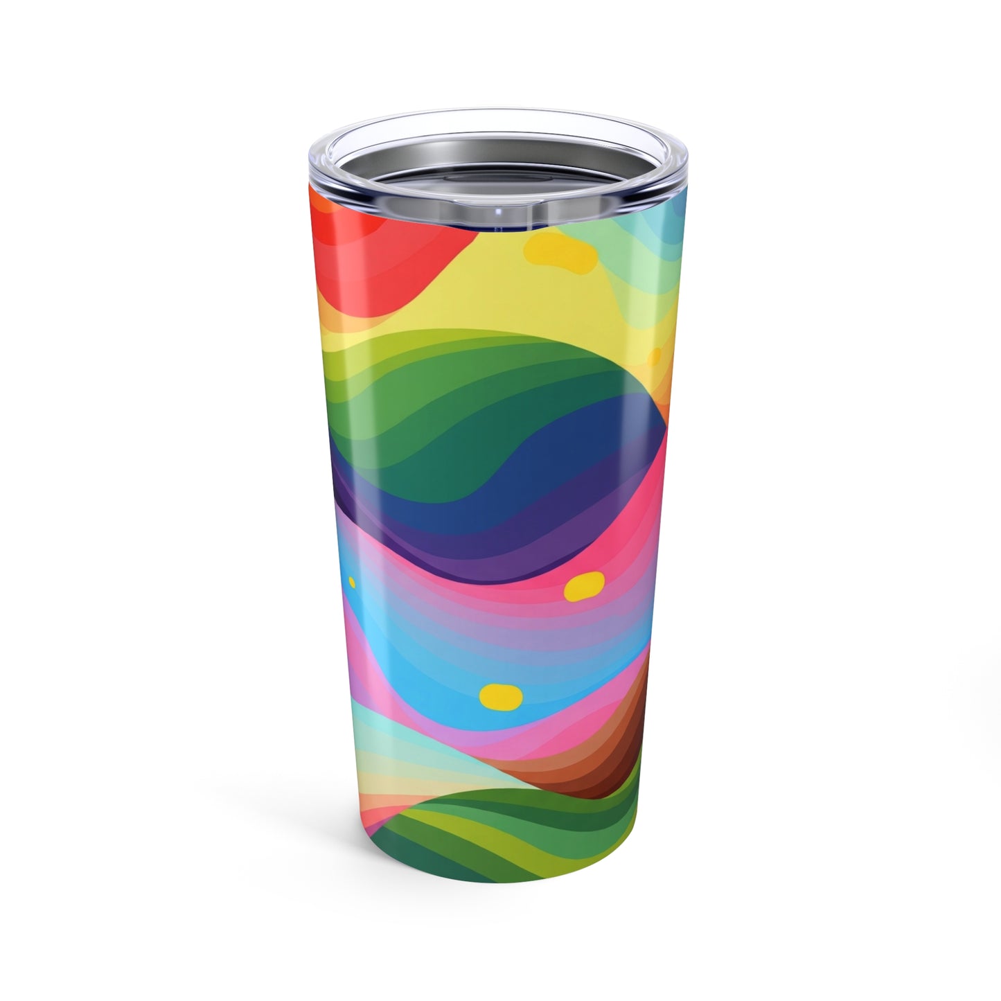 20 Oz Metal Coffee Cup Vacuum Insulated Spill Resistant BPA Free Hot Cold Beverage Holder With Lid Printed Artwork