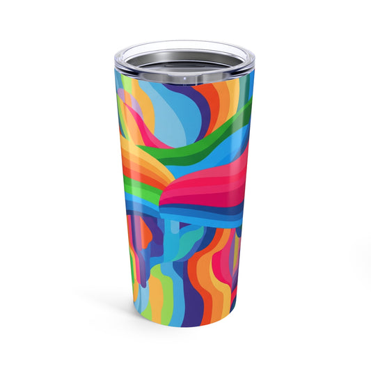 20oz Stainless Steel Tumbler With Double Wall Vacuum Insulation For Hot Or Cold Beverages Printed Design