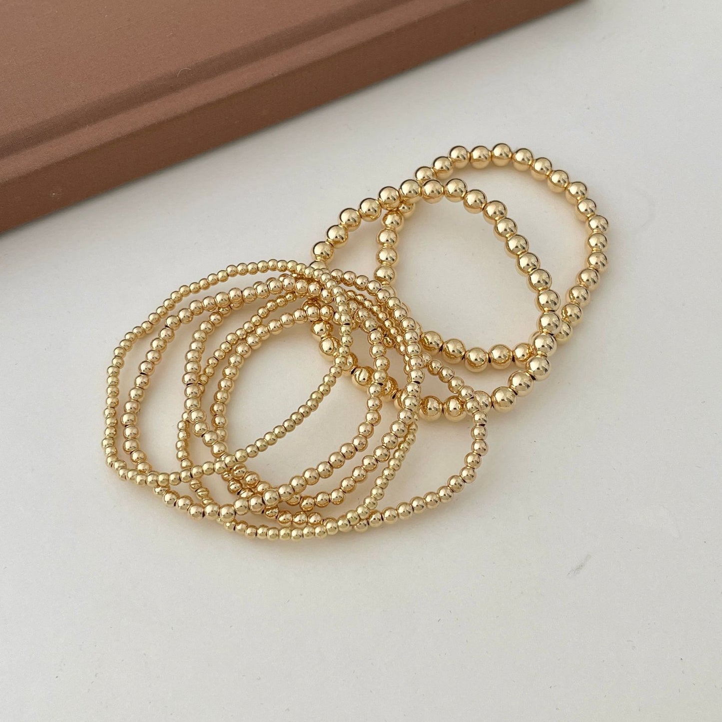 Unisex Geometric Alloy Bracelet Set Simple Round Design Modern Fashionable Wrist Accessories for Men and Women