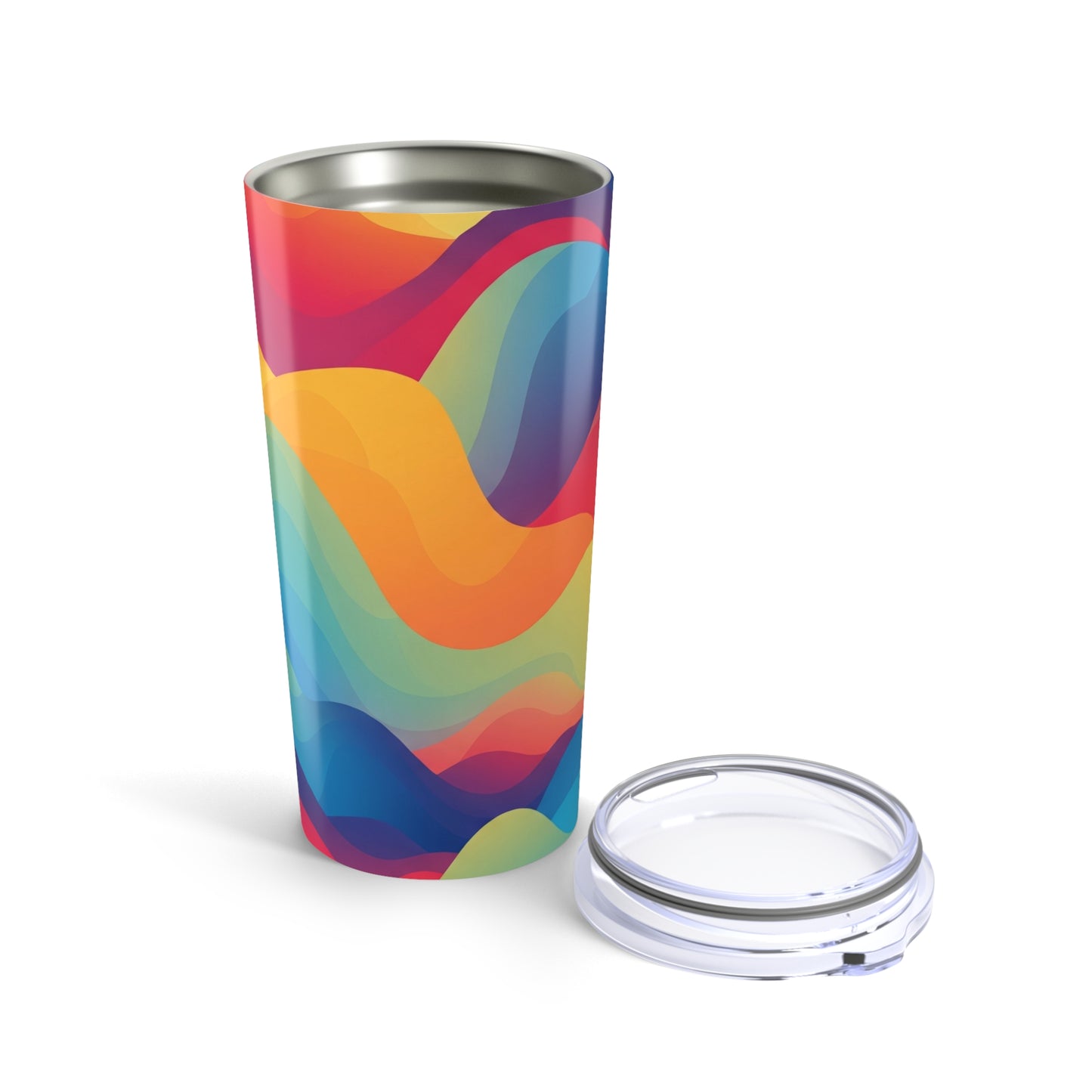 20oz Stainless Steel Travel Mug With Printed Design Double Wall Insulation Spill Resistant Dishwasher Safe Coffee