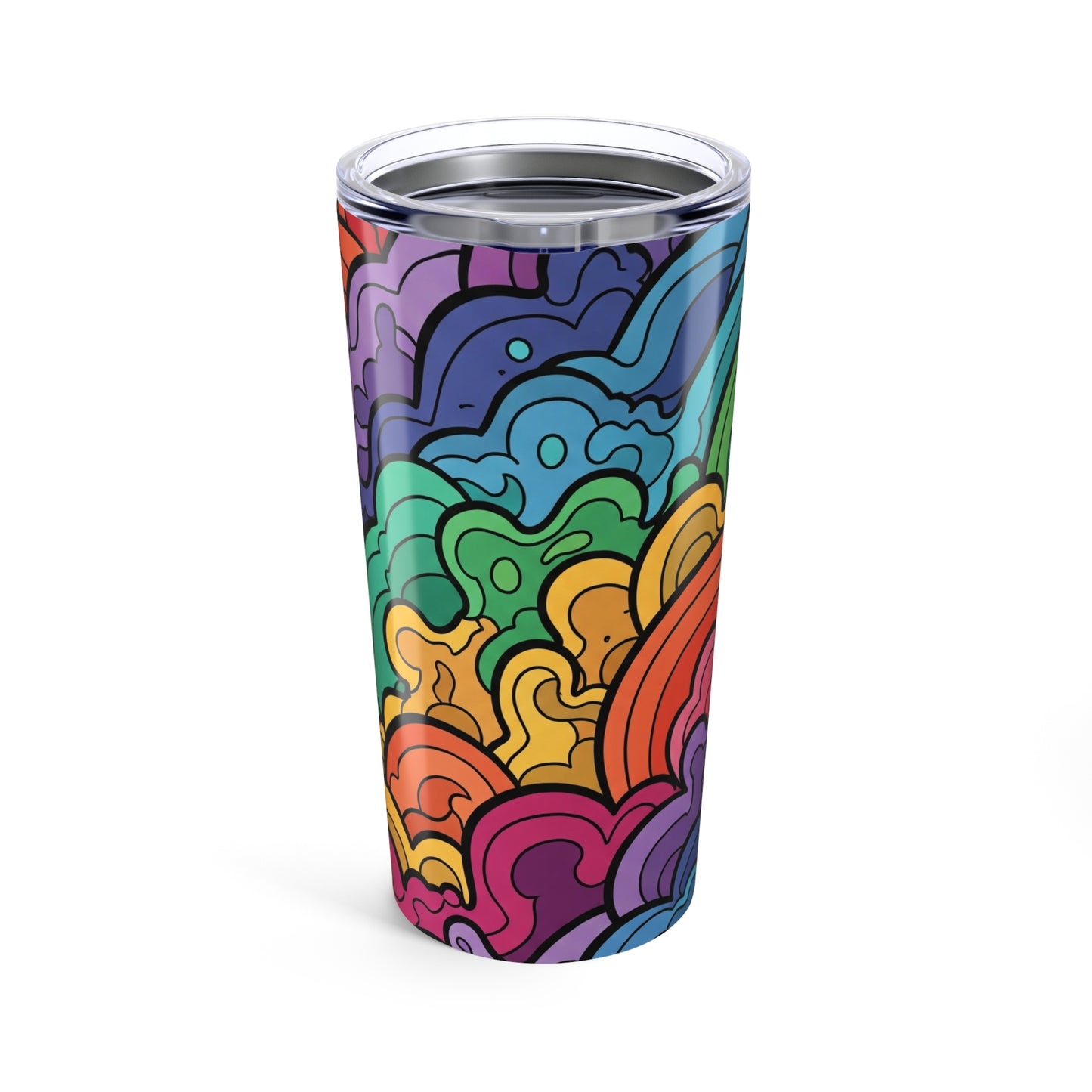 20 Oz Stainless Steel Insulated Tumbler With Vibrant Printed Design Double Wall Vacuum Sealed Spill Resistant