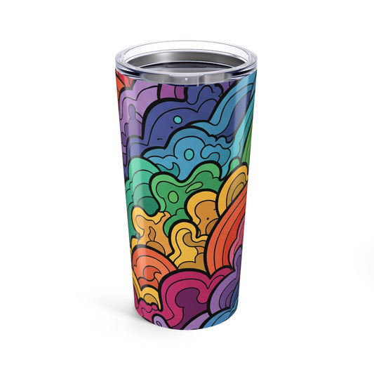20 Oz Stainless Steel Insulated Tumbler With Vibrant Printed Design Double Wall Vacuum Sealed Spill Resistant