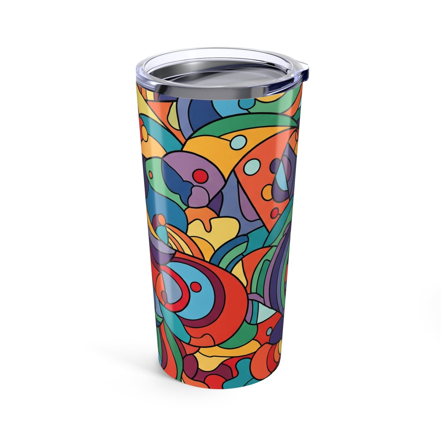 20 Oz Stainless Steel Travel Tumbler With Double Wall Vacuum Insulation Spill Resistant And Printed Design For