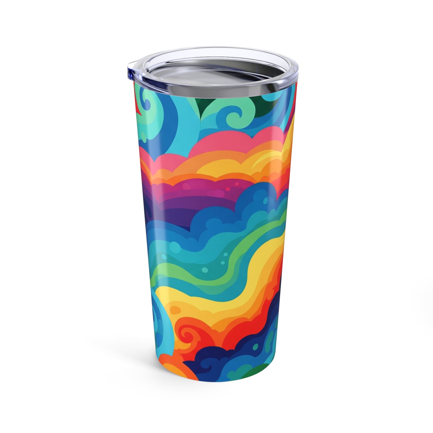 20oz Stainless Steel Tumbler With Printed Design Double Wall Vacuum Insulated Spill Resistant Thermal Coffee Mug