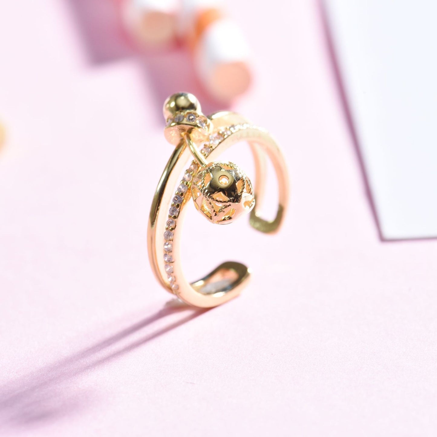 Womens Silver Diamond Bow Ring Korean Inspired Electroplated Dainty Jewelry 925Silver Gift For Travel Souvenir