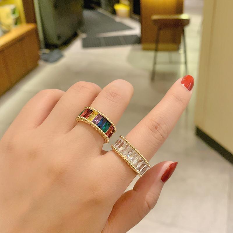 Rainbow Ring For Women Retro Open Copper Adjustable Band Jewelry Classic Style Trendy Gift For Everyday Wear Today