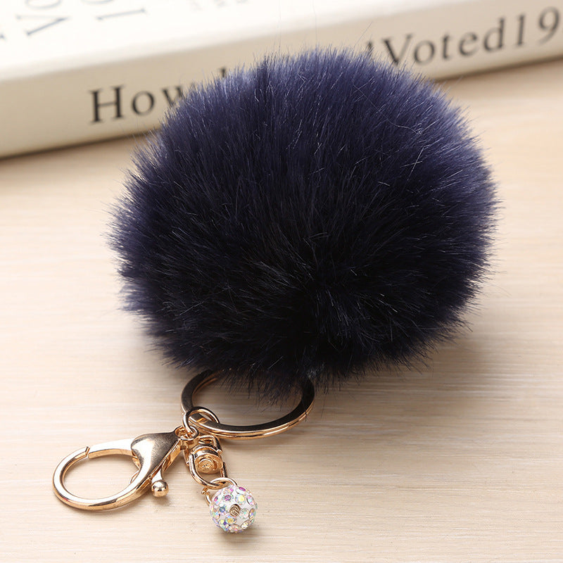 Plush Keychain Pendant Spherical Keyring Accessory 8cm Home Fashion Car Key Chain Festival Gift For Unisex Two Tone