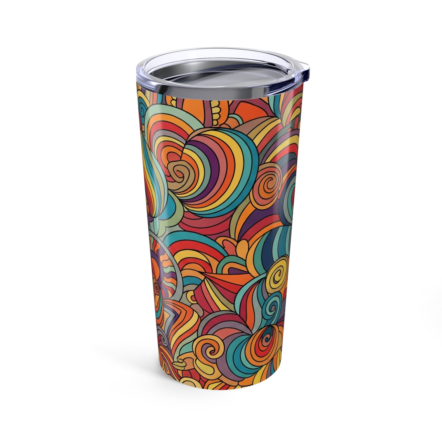 20oz Stainless Steel Tumbler With Printed Design Double Wall Vacuum Insulated Spill Resistant BPA Free Durable