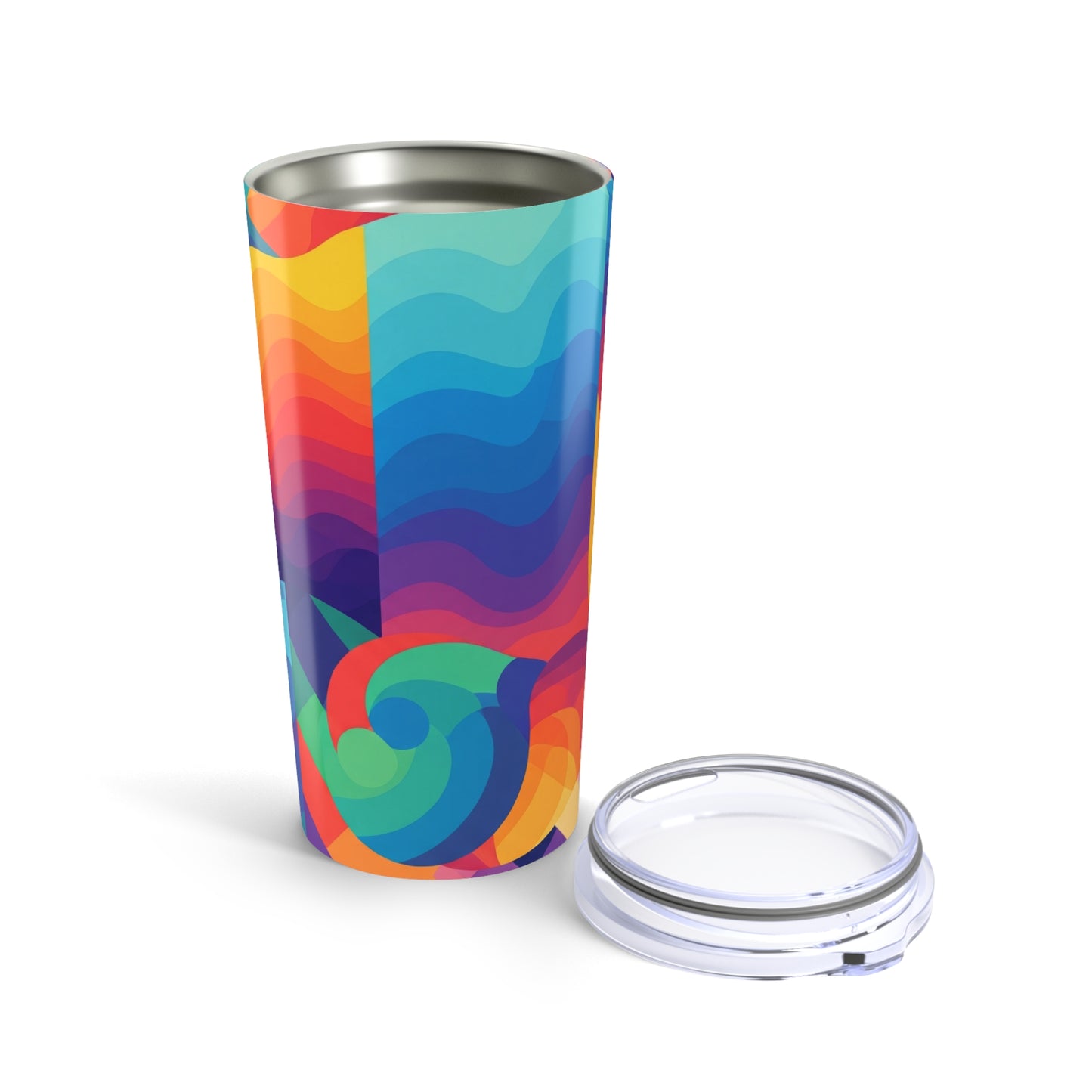 20 Oz Stainless Steel Tumbler With Double Wall Vacuum Insulation Leak Proof Printed Design Travel Mug Dishwasher