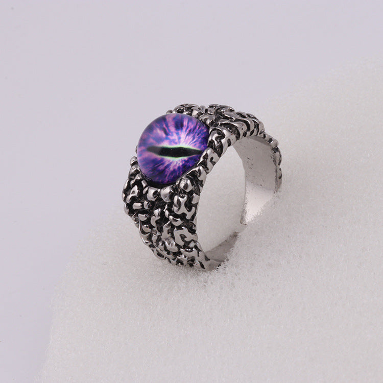 Skull Eye Ring Vintage Alloy Adjustable Gothic Ring Electroplated Individually Packed For Men High Quality Now