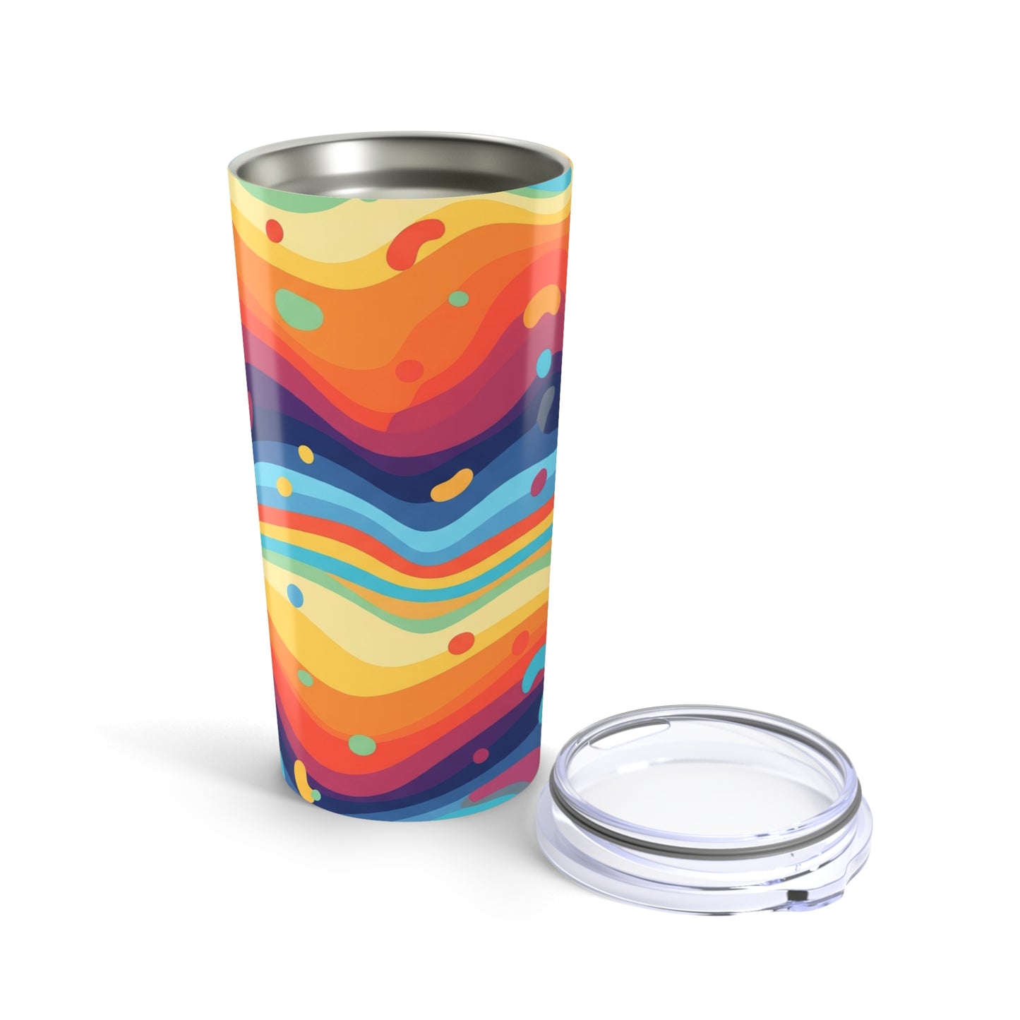 20oz Steel Tumbler With Double Wall Vacuum Insulation Spill Resistant Hot Cold Beverage Mug Dishwasher Safe Durable