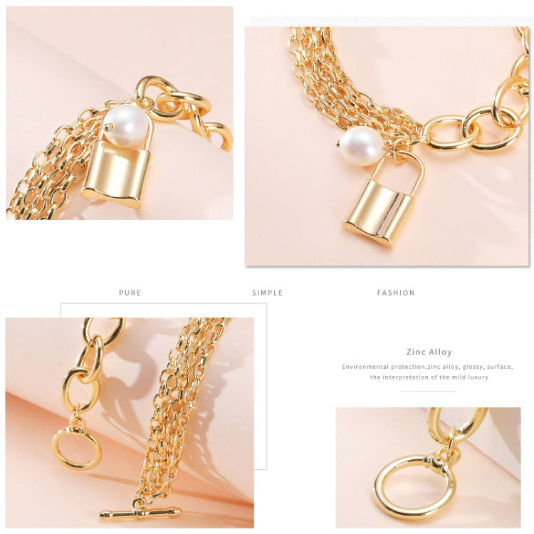 Womens Hollow Metal Element Pearl Geometric Bangle Bracelet National Fashion Summer Individually Packed Charms