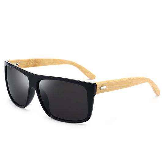 Men Polarized Sunglasses Bamboo Frame UV Protection Lightweight For Outdoor Activities Shading Anti UV All Day Comfort