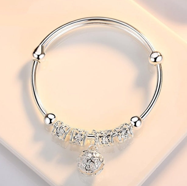 Womens Palace Bell Bracelet Running Beads Ethnic White Silver Jewelry Gift For Women And Men Jewelry For Women