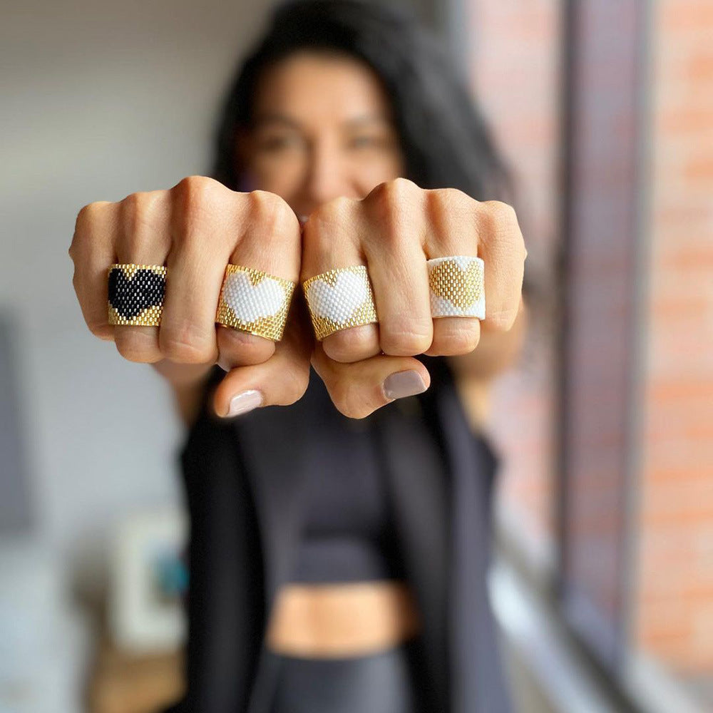 Bohemian Couple Rings Hand Woven Unisex European Style Rings For Lovers Romantic Gift Idea Handcrafted Boho Jewelry