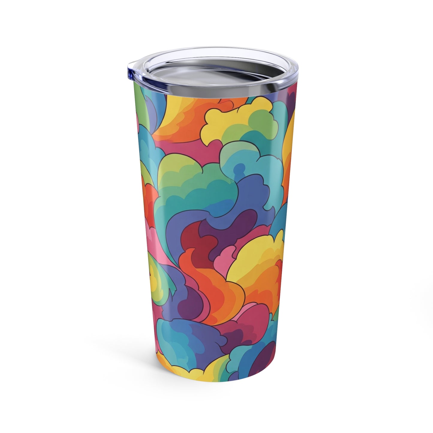 20oz Stainless Steel Tumbler With Lid Double Wall Vacuum Insulation Leak Proof Travel Mug Printed Design For Hot