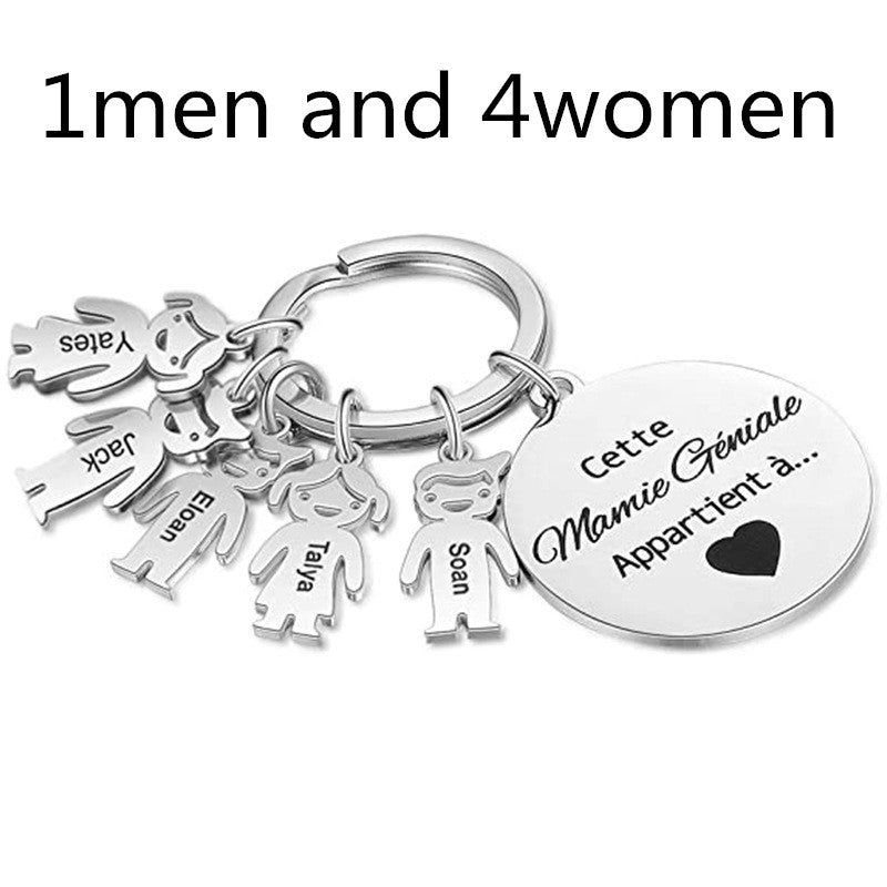 Unisex Stainless Steel Pendant Keychain Titanium Steel Pendant Gift For Boys And Girls Durable Accessory Style