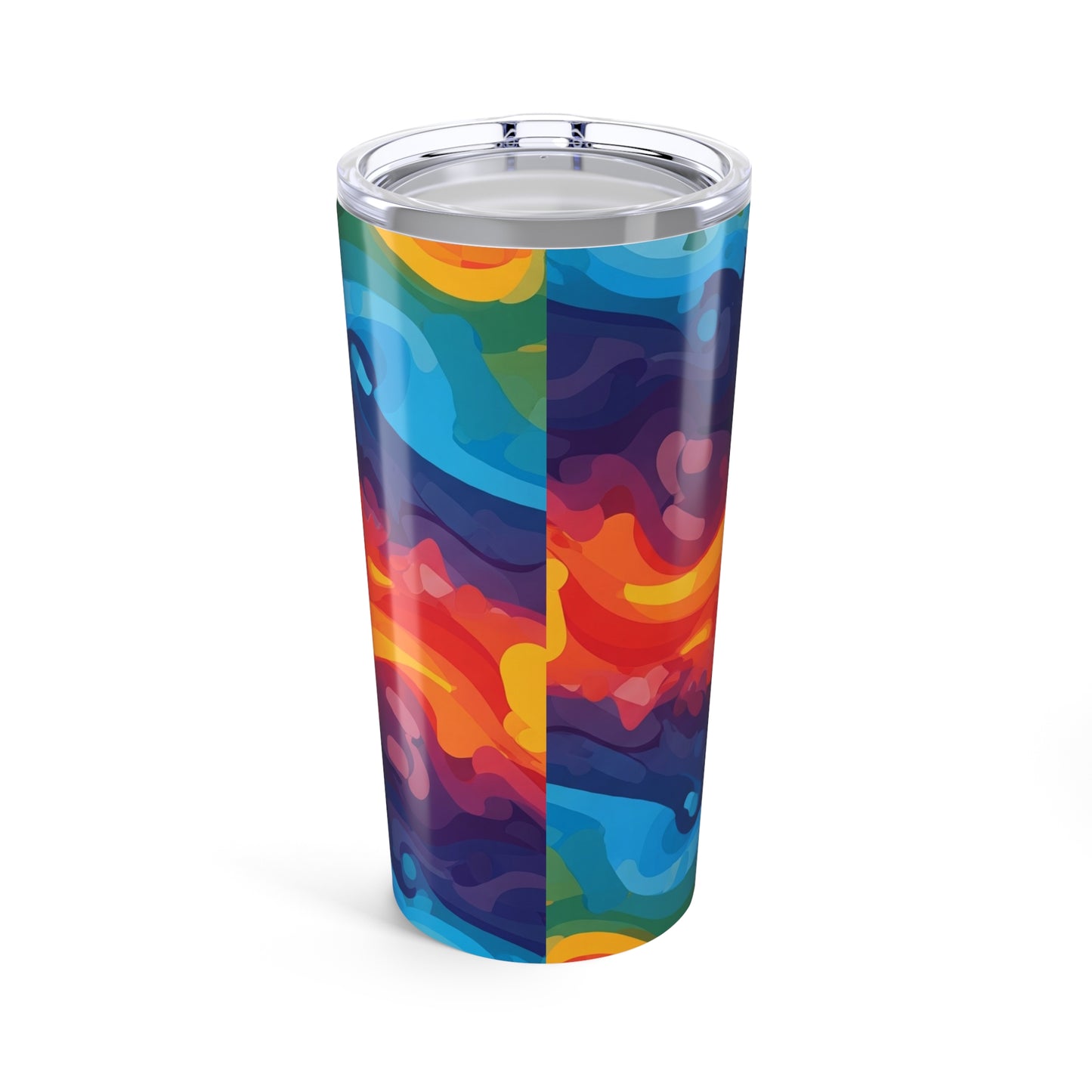 20oz Stainless Steel Tumbler With Printed Graphic Double Wall Vacuum Insulation Travel Mug Leak Proof Coffee Cup