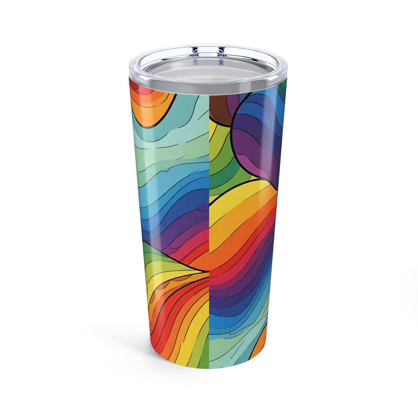 20 Oz Stainless Steel Travel Mug With Vibrant Printed Design Double Wall Vacuum Insulated Leak Proof Hot Cold