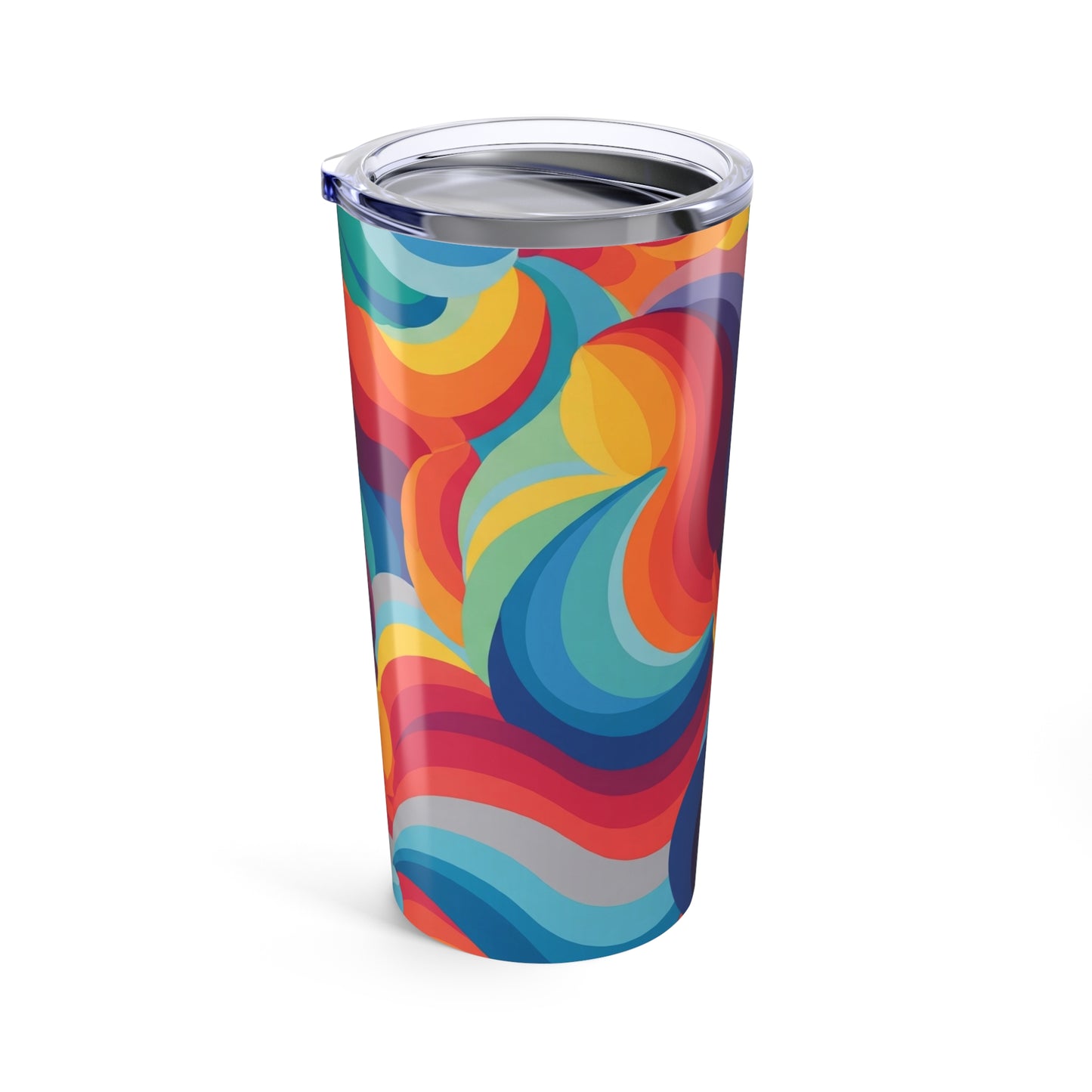 20oz Stainless Steel Tumbler With Printed Design Double Wall Vacuum Insulation Spill Resistant Travel Coffee Mug