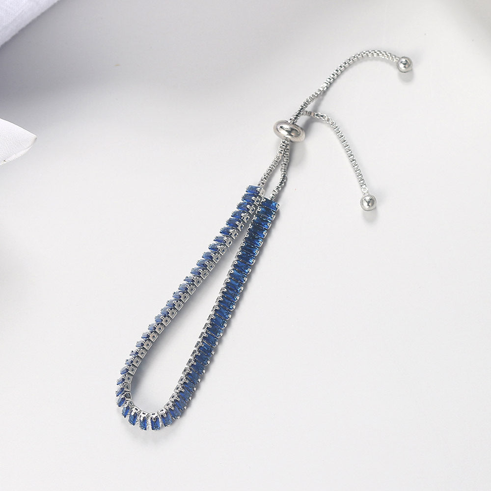 Geometric Copper Crystal Bracelet For Women Rose Gold Finish Adjustable Bangle Jewelry Gift For Her With Elegant Design