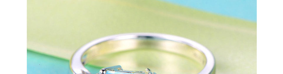 Emerald Zircon Ring Copper Gold Plated Geometric Design Elegant Womens Jewelry Gift For Special Occasion Today