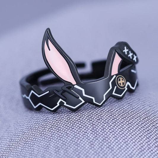 Cartoon Animal Zodiac Sign Ring Open Mouth Electroplated Copper Ring Cartoon Character Modeling Jewelry Ring for Men and Women