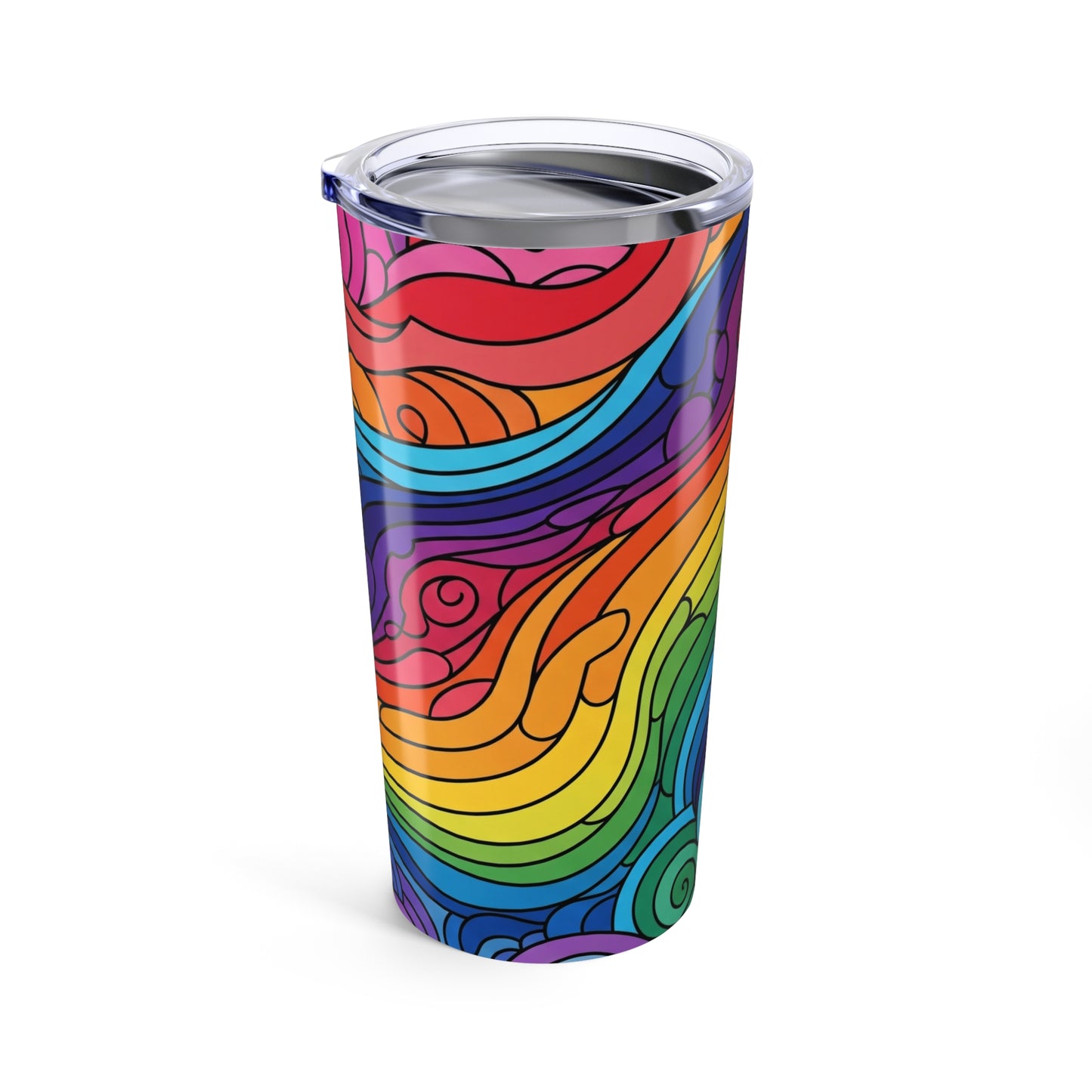 20oz Steel Printed Travel Mug With Double Wall Vacuum Insulation Leak Proof Design For Hot And Cold Beverages