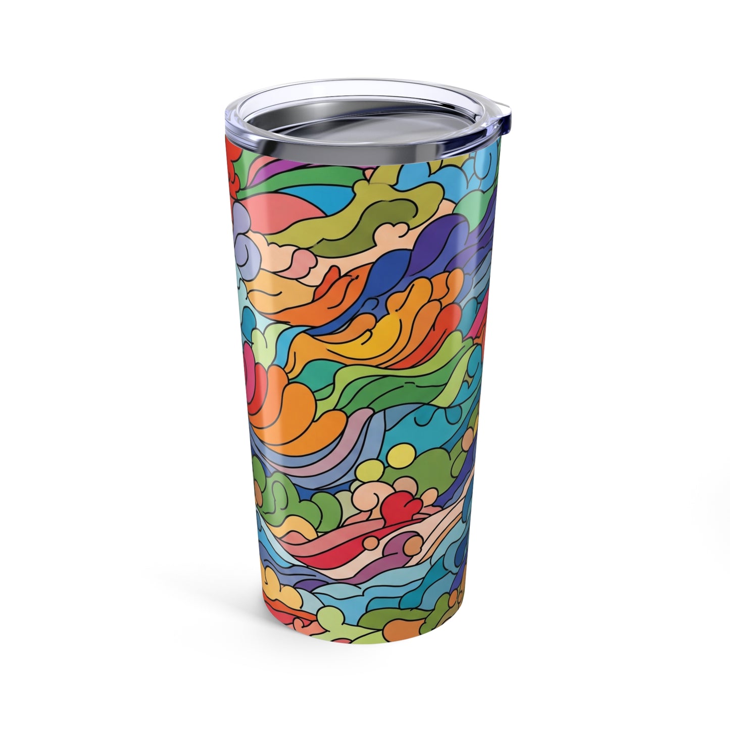 20oz Stainless Steel Tumbler Printed Art Double Wall Vacuum Insulated Spill Resistant Travel Cup For Hot Or Cold