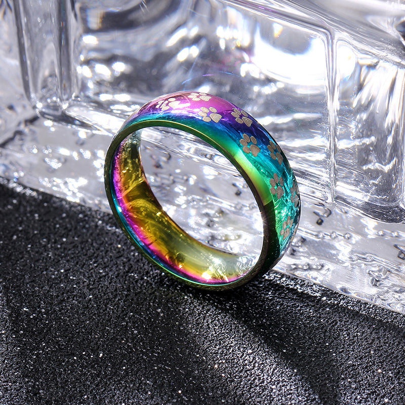 Stainless Steel Anklet Ring Colorful Design 6mm Face Width High Grade Exquisite Hand Polished Finish Elegant Shine