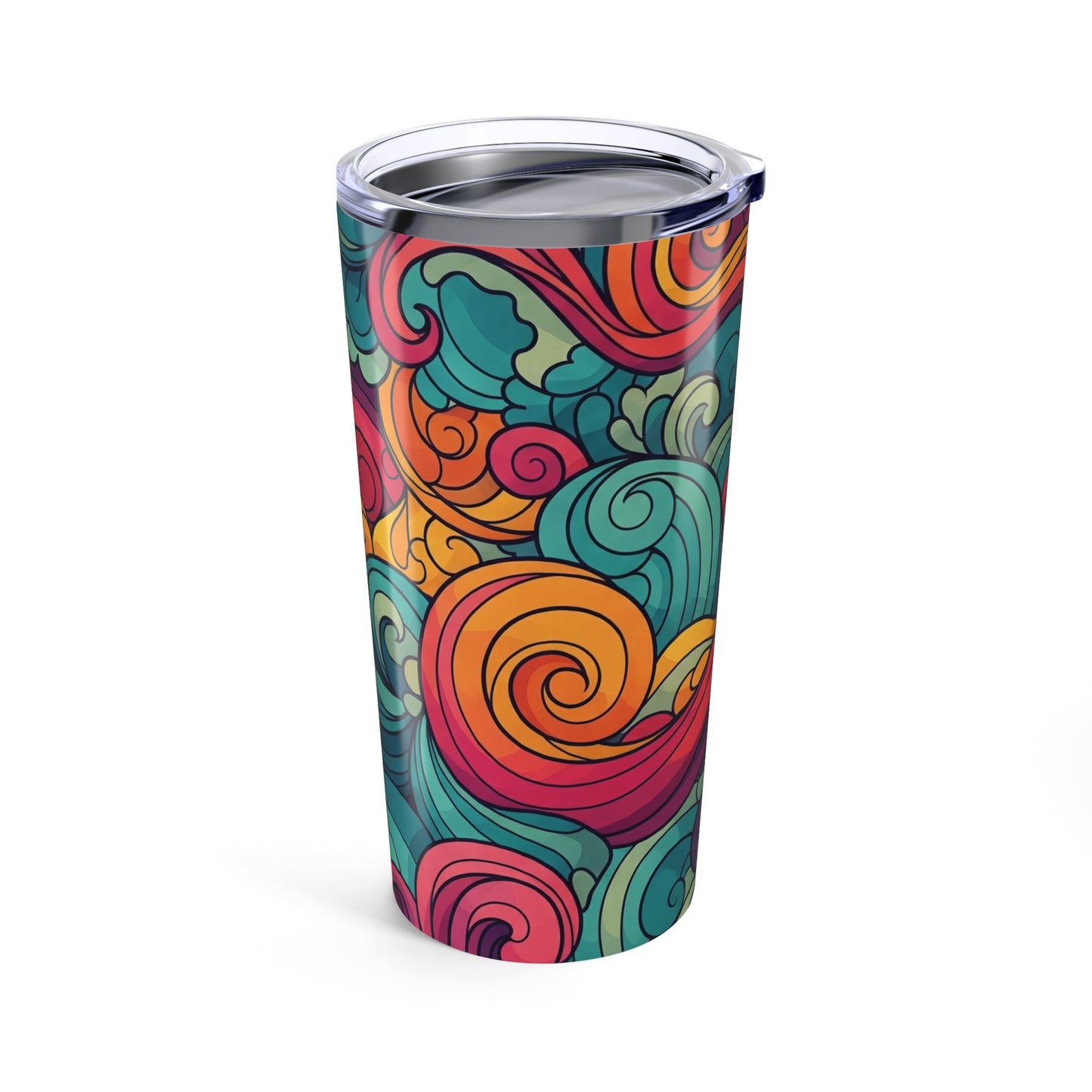 20oz Stainless Steel Travel Mug With Printed Design Double Wall Vacuum Insulated Spill Resistant Hot Cold Coffee