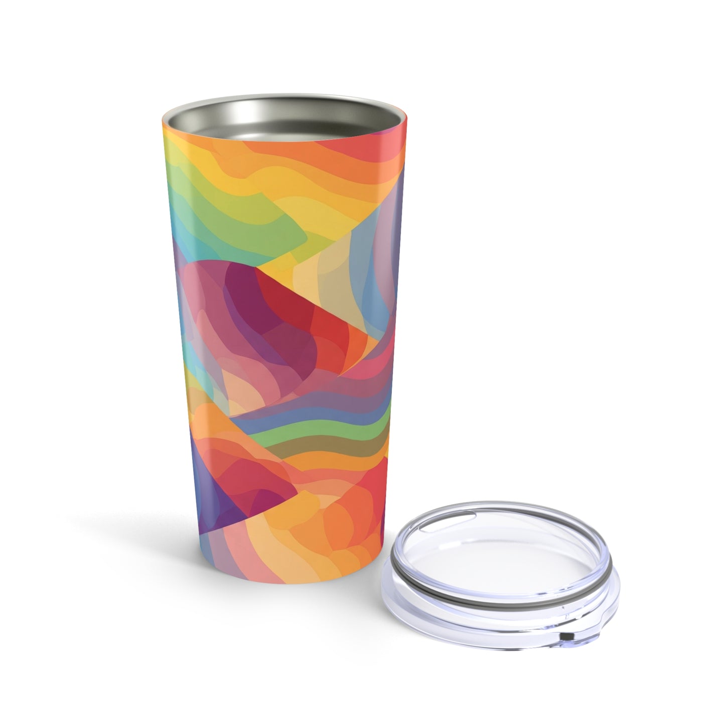 20oz Stainless Steel Tumbler With Double Wall Vacuum Insulation Spill Resistant Thermal Printed Travel Mug For